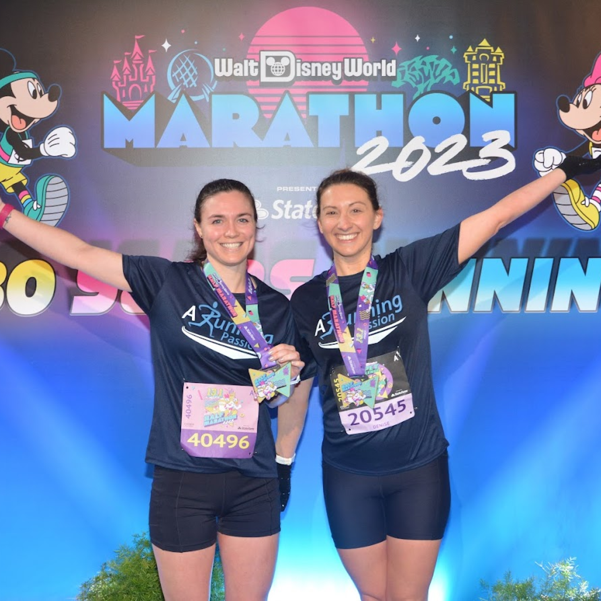 Two ARP runners who participated in the 2023 Walt Disney WorldⓇ Marathon Weekend